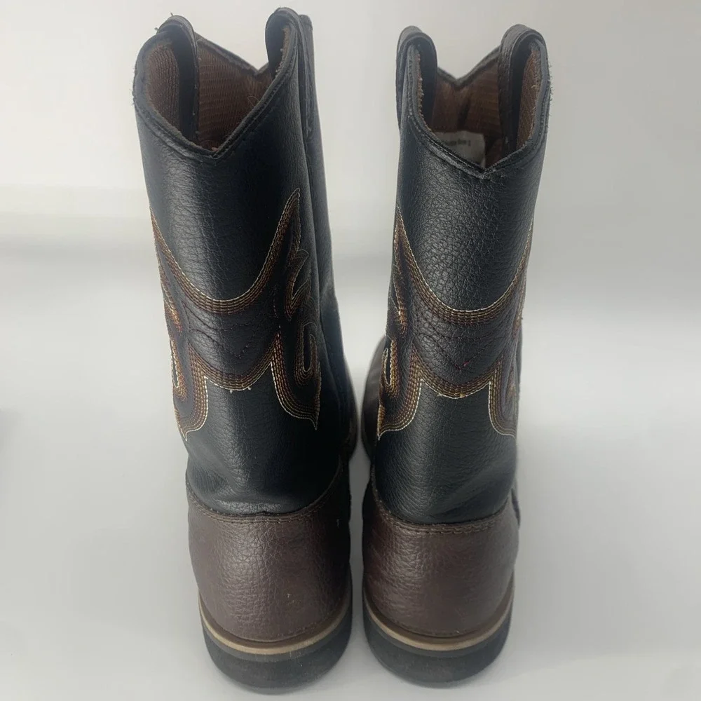 BOYS'  WORK Cowboy  WESTERN BOOTS - SQUARE TOE Youth Size 3 Magellan Outfitters